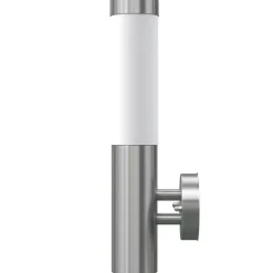2 appliques murales cylindriques en acier inoxydable