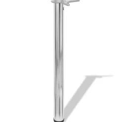 4 pieds de table réglables en hauteur 710 mm Chromé