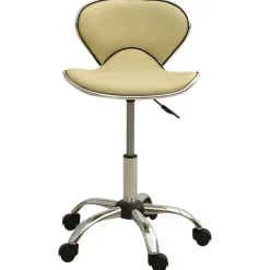 323677 vidaXL Salon Spa Stool Cream Faux Leather