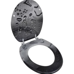 Abatant de WC avec couvercle design goutte d'eau
