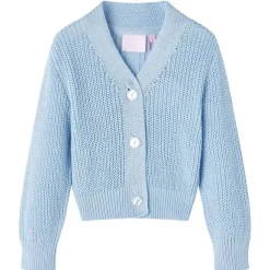 Cardigan pour enfants tricoté bleu 92