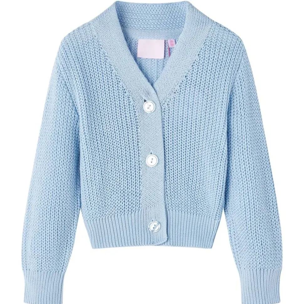 Cardigan pour enfants tricoté bleu 92