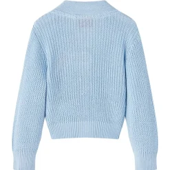 Cardigan pour enfants tricoté bleu 92