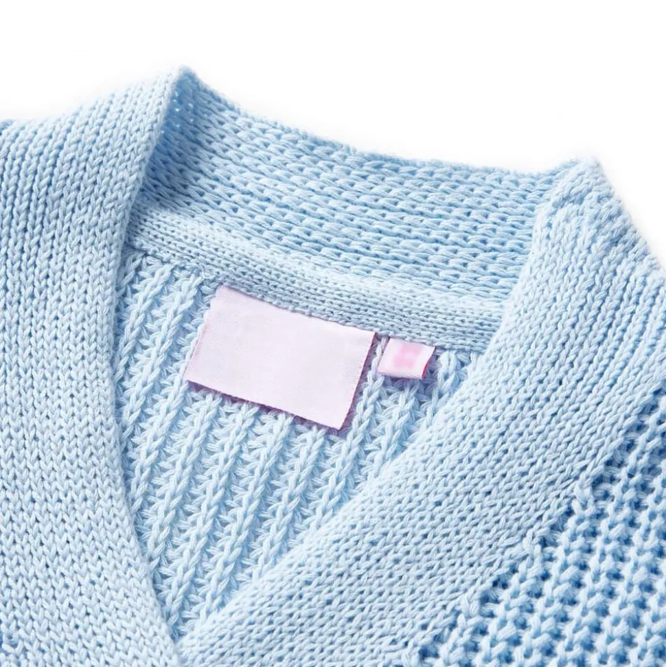 Cardigan pour enfants tricoté bleu 92