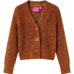 Cardigan pour enfants tricoté cognac 92
