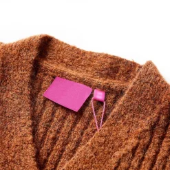 Cardigan pour enfants tricoté cognac 92