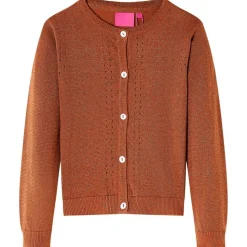 Cardigan pour enfants tricoté cognac 92
