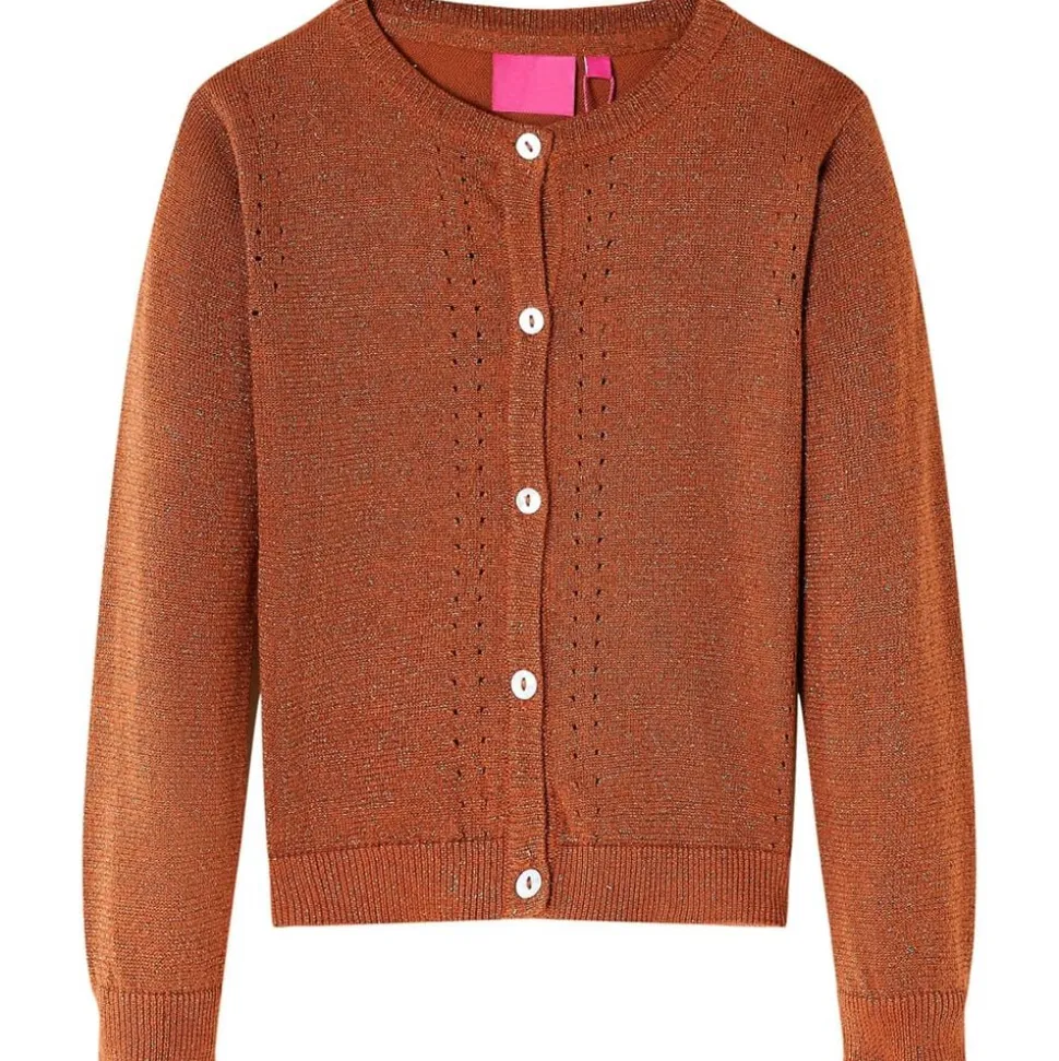 Cardigan pour enfants tricoté cognac 92