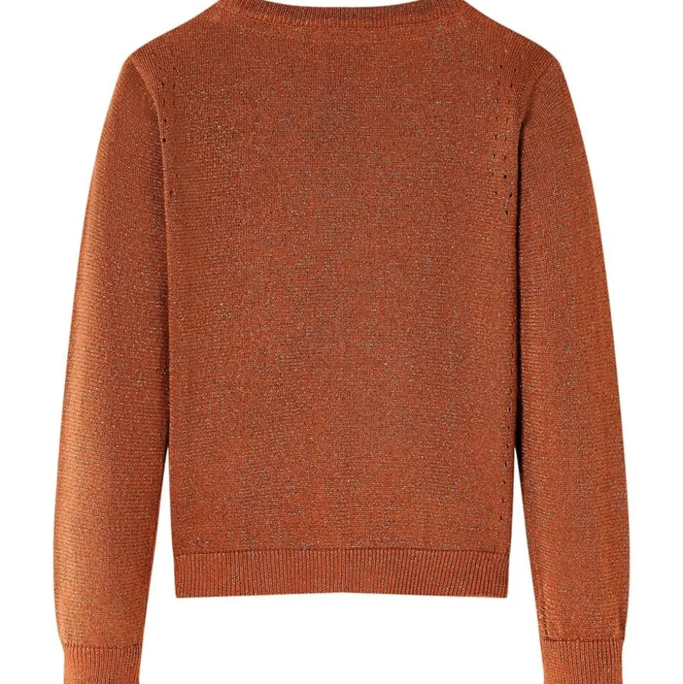 Cardigan pour enfants tricoté cognac 92