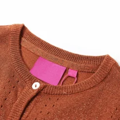 Cardigan pour enfants tricoté cognac 92