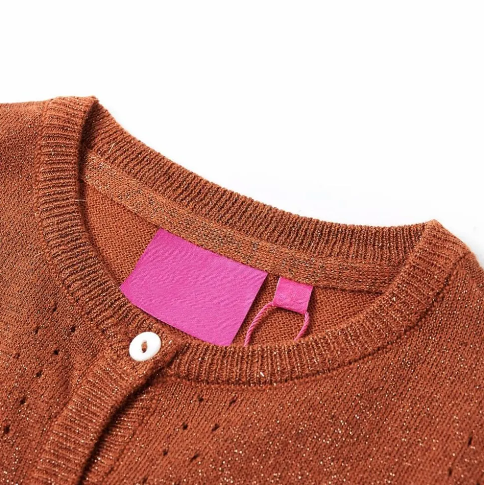 Cardigan pour enfants tricoté cognac 92