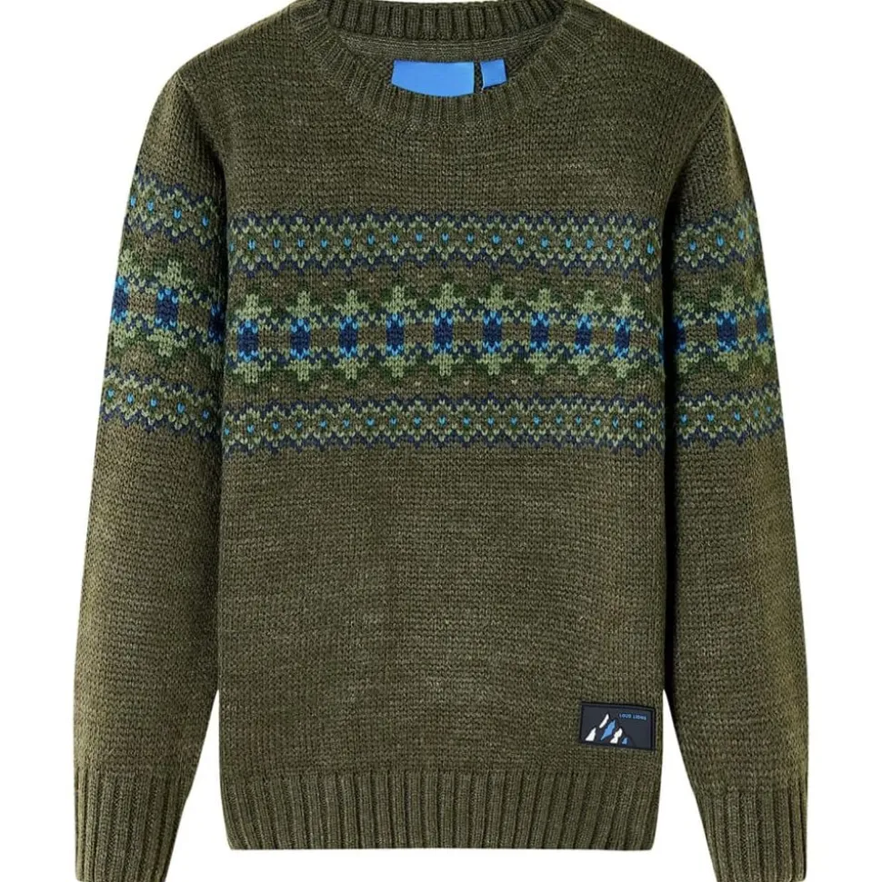 Pull-over tricoté pour enfants kaki 92