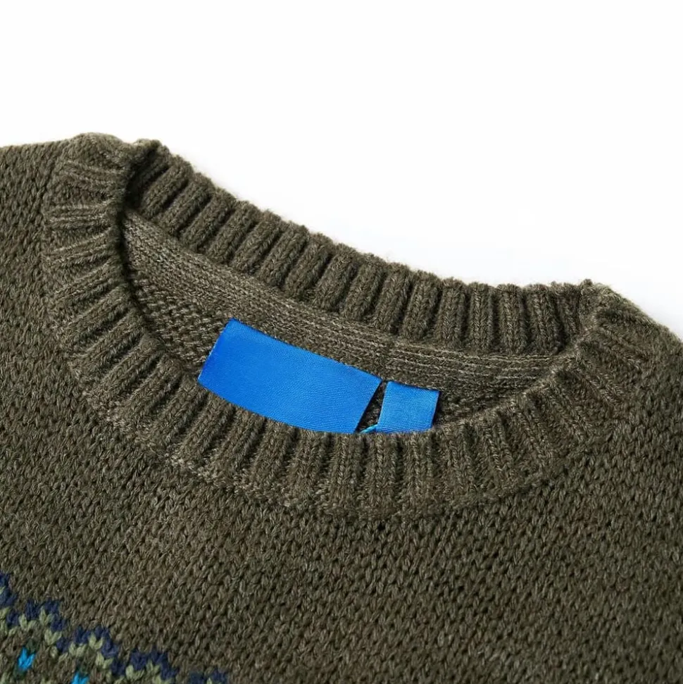 Pull-over tricoté pour enfants kaki 92