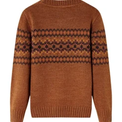 Pull-over tricoté pour enfants cognac 92