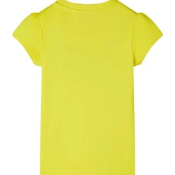 T-shirt enfant à manches courtes jaune vif 140