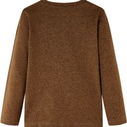 T-shirt enfant à manches longues mélange cognac 104