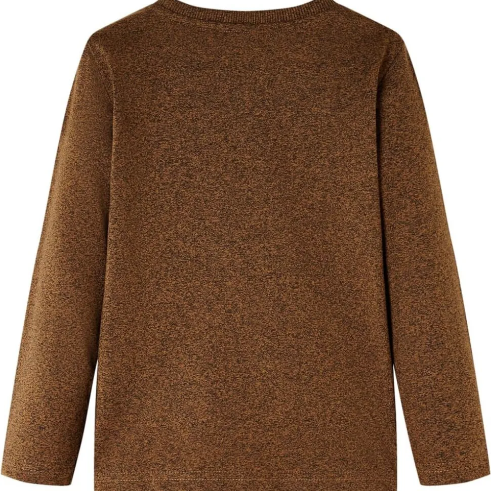 T-shirt enfant à manches longues mélange cognac 104