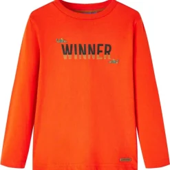 T-shirt pour enfants à manches longues orange vif 104