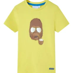 T-shirt pour enfants avec manches courtes jaune 92