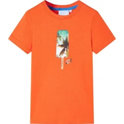T-shirt pour enfants orange foncé 128