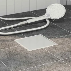 vidaXL 2 en 1 Drain de Douche Argenté 15 x 15 cm Acier Inox 304