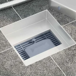 vidaXL 2 en 1 Drain de Douche Argenté 15 x 15 cm Acier Inox 304