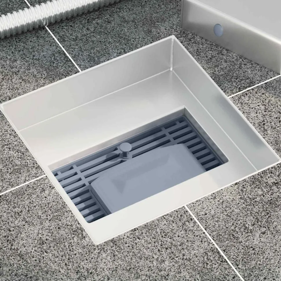 vidaXL 2 en 1 Drain de Douche Argenté 15 x 15 cm Acier Inox 304