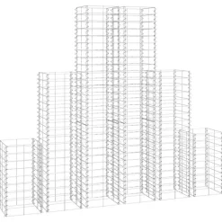 vidaXL 6 gabions en fil galvanisé