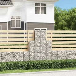 vidaXL 6 gabions en fil galvanisé