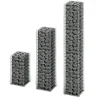 vidaXL 3 gabions en fil galvanisé