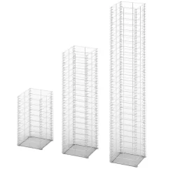 vidaXL 3 gabions en fil galvanisé