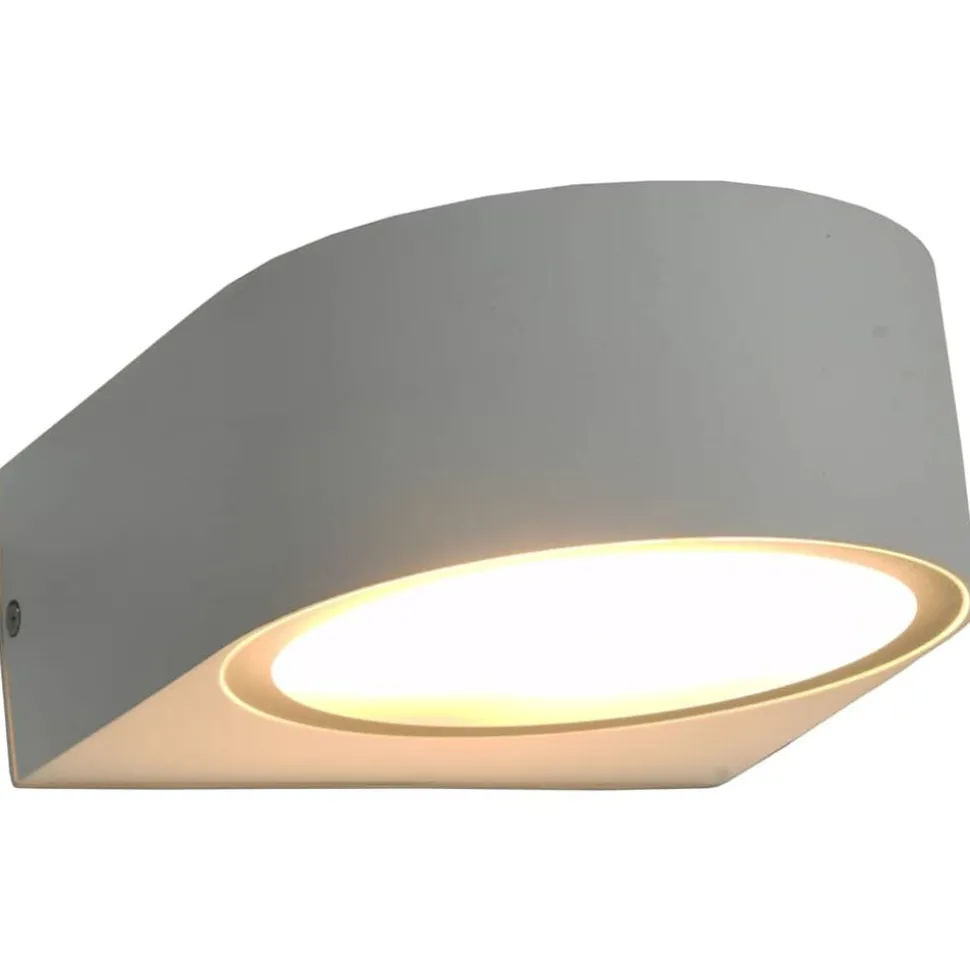 vidaXL 2 pcs Appliques murales d'extérieur 1 W Blanc Rond