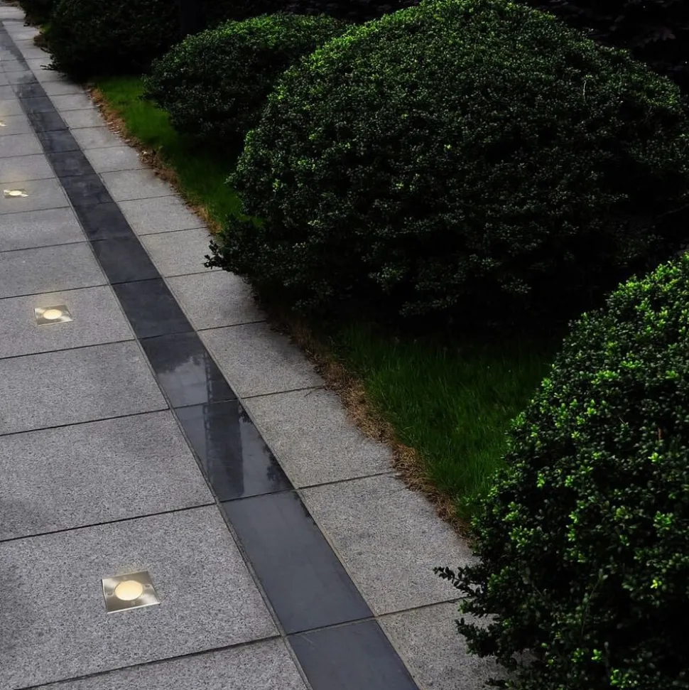vidaXL 12 pcs Lampes encastrables au sol d'extérieur Carré