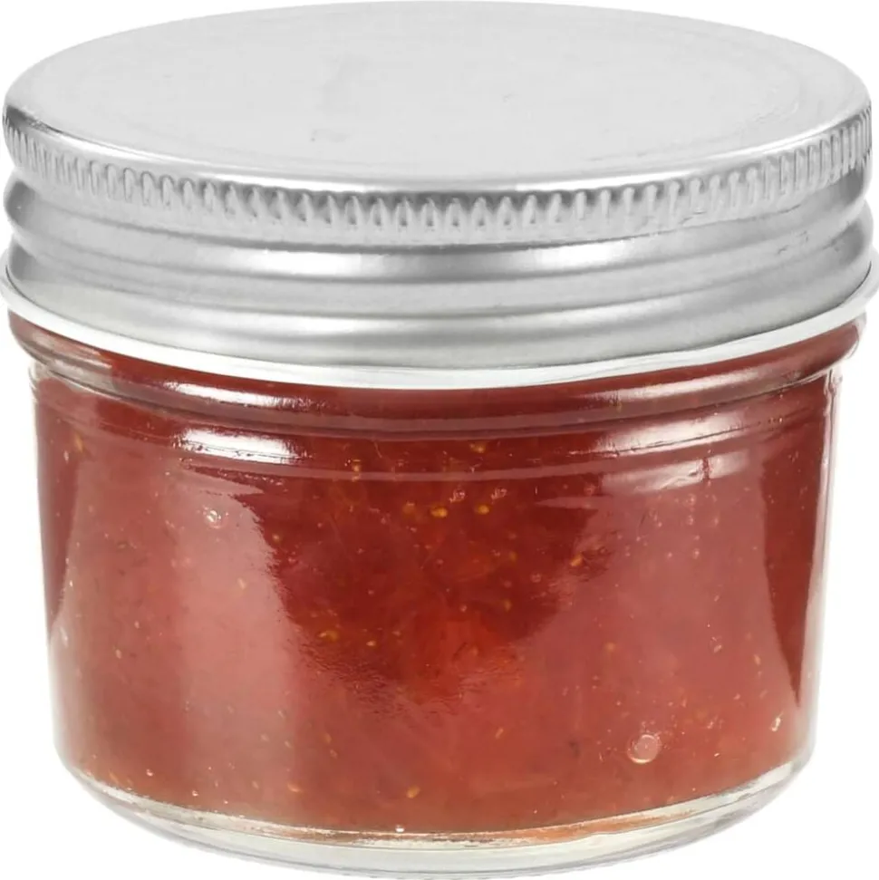 vidaXL 24 pcs Pots à confiture avec couvercles argentés Verre 110 ml