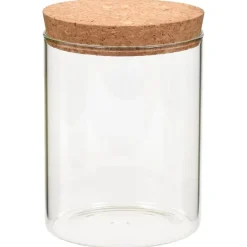 vidaXL 6 pcs Pots de conservation en verre et couvercle en liège 650ml