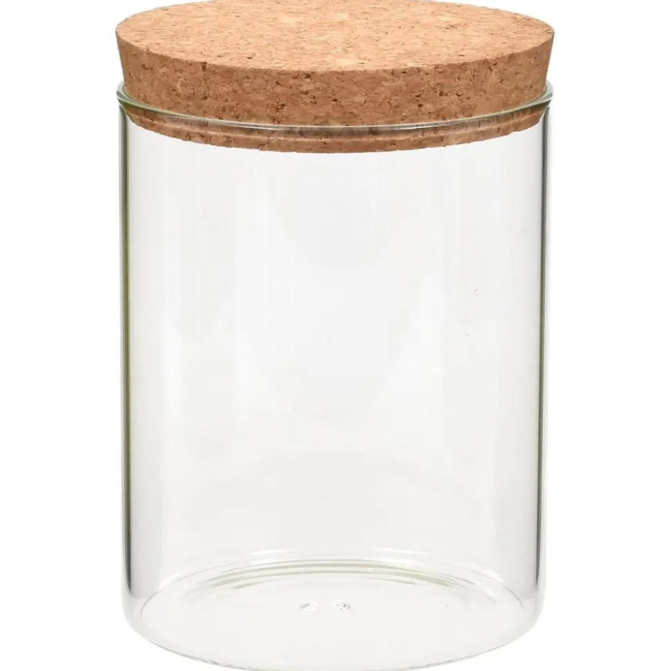 vidaXL 6 pcs Pots de conservation en verre et couvercle en liège 650ml