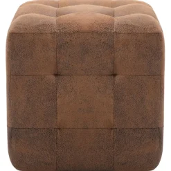vidaXL 2 pcs Poufs Marron 30 x 30 x 30 cm Similicuir daim