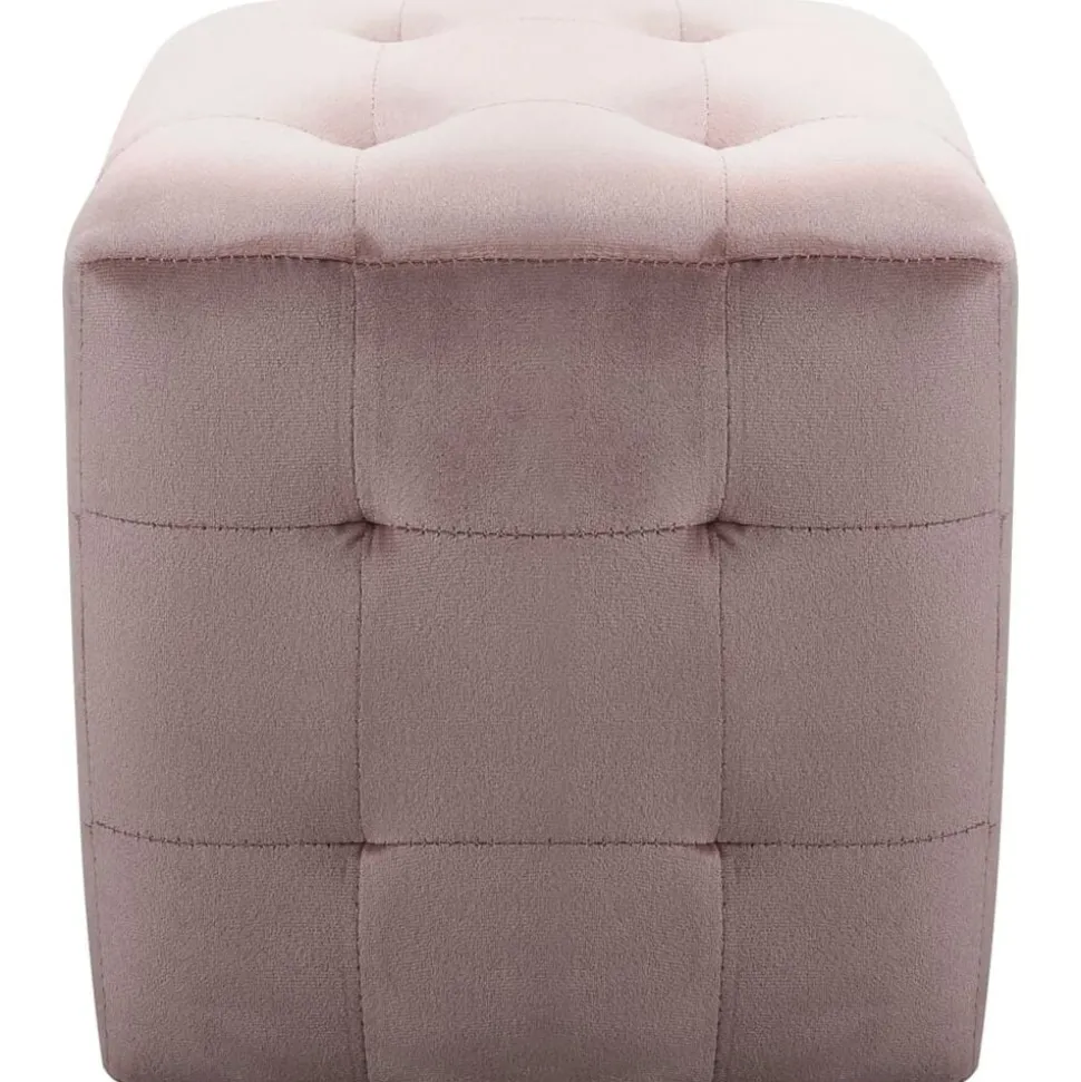 vidaXL 2 pcs Poufs Rose 30 x 30 x 30 cm Tissu velours
