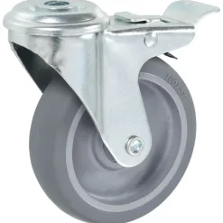 vidaXL 4 pcs Roulettes pivotantes à trou de boulon 100 mm