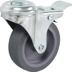 vidaXL 4 pcs Roulettes pivotantes à trou de boulon 75 mm