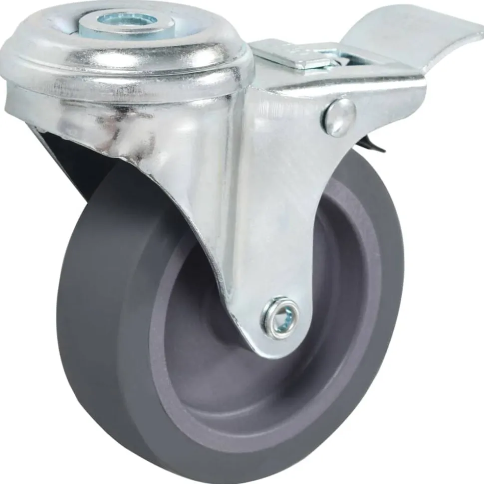 vidaXL 4 pcs Roulettes pivotantes à trou de boulon 75 mm