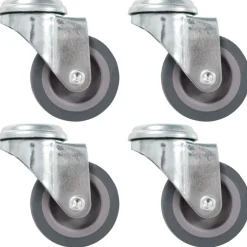 vidaXL 4 pcs Roulettes pivotantes à trou de boulon 50 mm