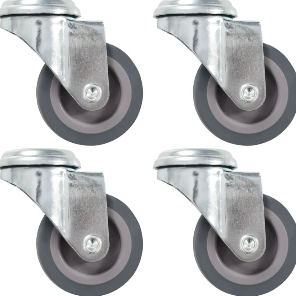 vidaXL 4 pcs Roulettes pivotantes à trou de boulon 50 mm