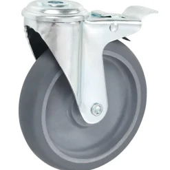 vidaXL 4 pcs Roulettes pivotantes à trou de boulon 125 mm