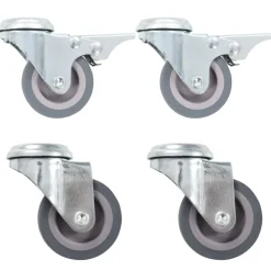 vidaXL 4 pcs Roulettes pivotantes à trou de boulon 50 mm
