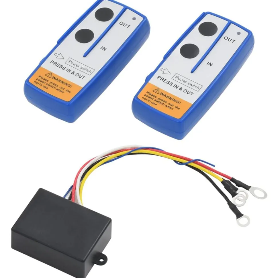 vidaXL 2 pcs Télécommandes sans fil pour treuil avec récepteur