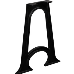 vidaXL 2 pieds de table de salle à manger Base voûtée Cadre en A Fonte