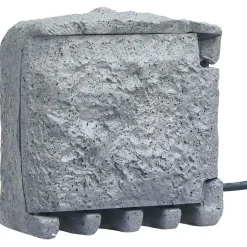 vidaXL 4 prises de jardin imperméables Résine tressée Gris