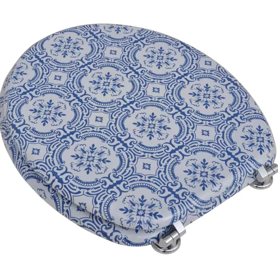 vidaXL Abatant de WC avec couvercle design porcelaine