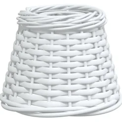 vidaXL Abat-jour de plafonnier blanc Ø15x12 cm osier